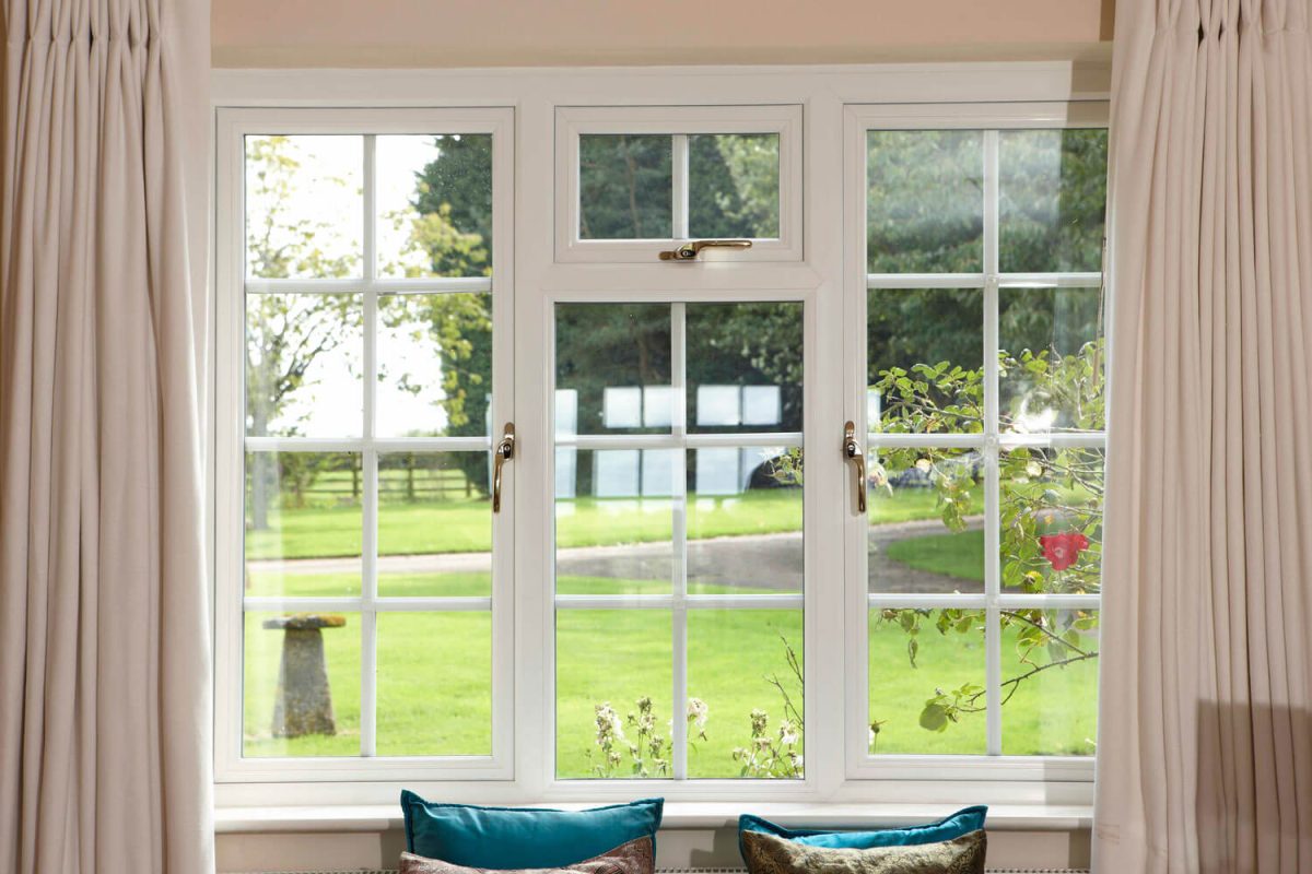 REHAU white uPVC casement window from the inside - Exclusive Glazing